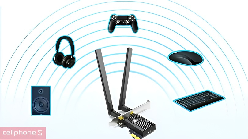 Kết nối card mạng TP-Link AX1800 Archer TX20E Wi-fi 6 Bluetooth 5.2
