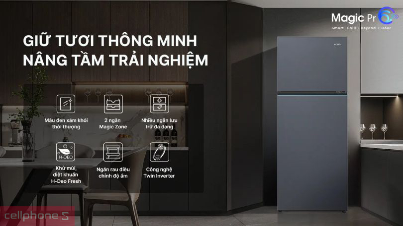Tủ lạnh Aqua ngăn đá trên (Fast Freezing Pro)