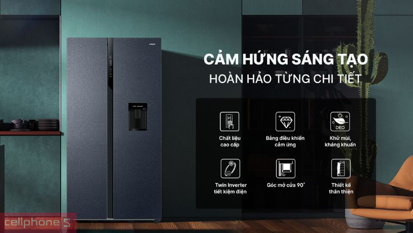 Tủ lạnh Aqua side by side (Flexible Fresh Pro)