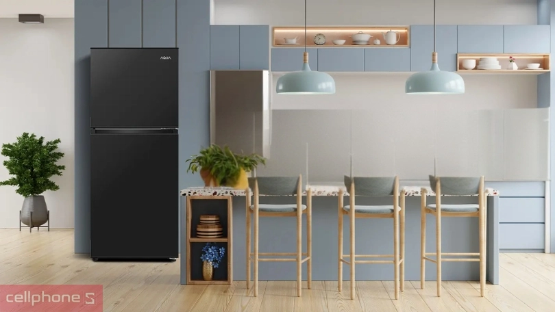 Thiết kế tủ lạnh Aqua AQR-D160FA(BS) 130 lít