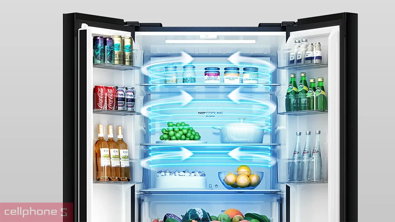 Dung tích tủ lạnh Aqua AQR-M466XA(CBC) 410 lít