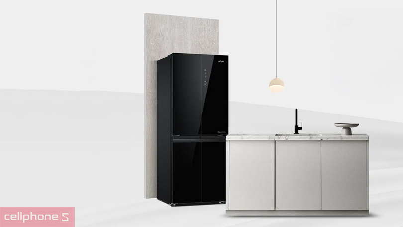 Thiết kế tủ lạnh Aqua AQR-M466XA(GB) 410 lít chính hãng