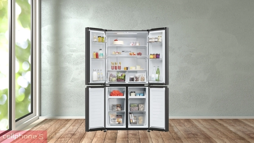 Thiết kế, kiểu dáng của tủ lạnh AQUA AQR-M532XA(CBC) 469 lít