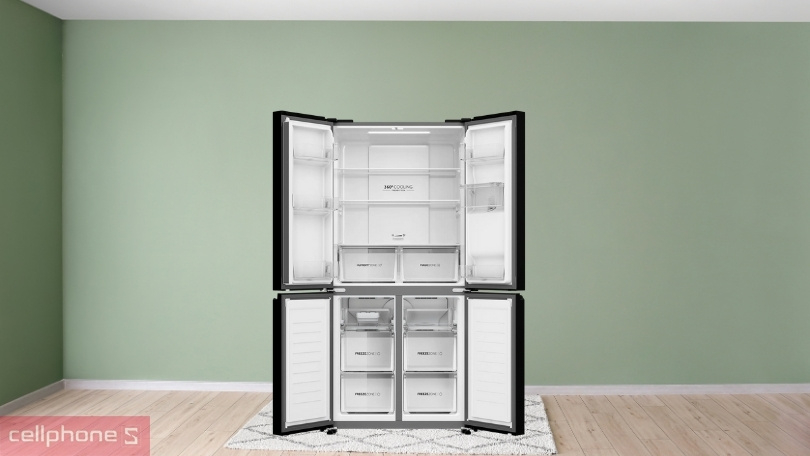 Bảng điều khiển của tủ lạnh Aqua AQR-M536XA(WGB) 469 Lít