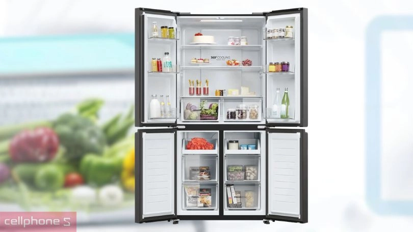 Dung tích chứa của tủ lạnh Aqua AQR-M560XA(GL) 469 lít