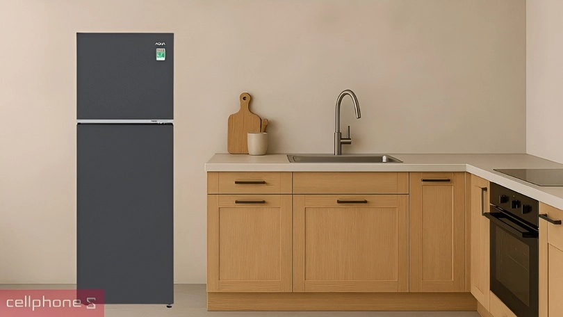 Ngăn trữ lạnh Chiller Box hiện đại của tủ lạnh Aqua AQR-T410FA(SL) 358 lít