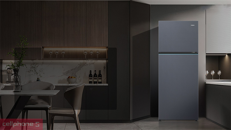 Thiết kế tủ lạnh Aqua AQR-TA518FA (SL) 455 lít