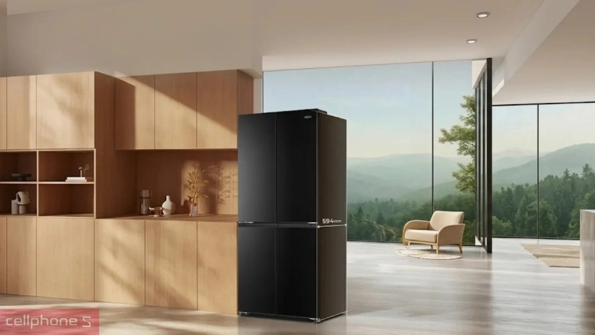Thiết kế tinh tế, thanh lịch của tủ lạnh Aqua Inverter Multi Door 506 lít (AQR-M570XA(FS))
