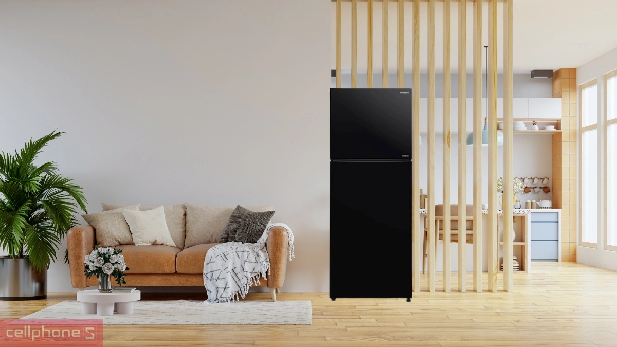 Thiết kế tủ lạnh Hitachi Inverter 349 lít R-FVY480PGV0 GBK