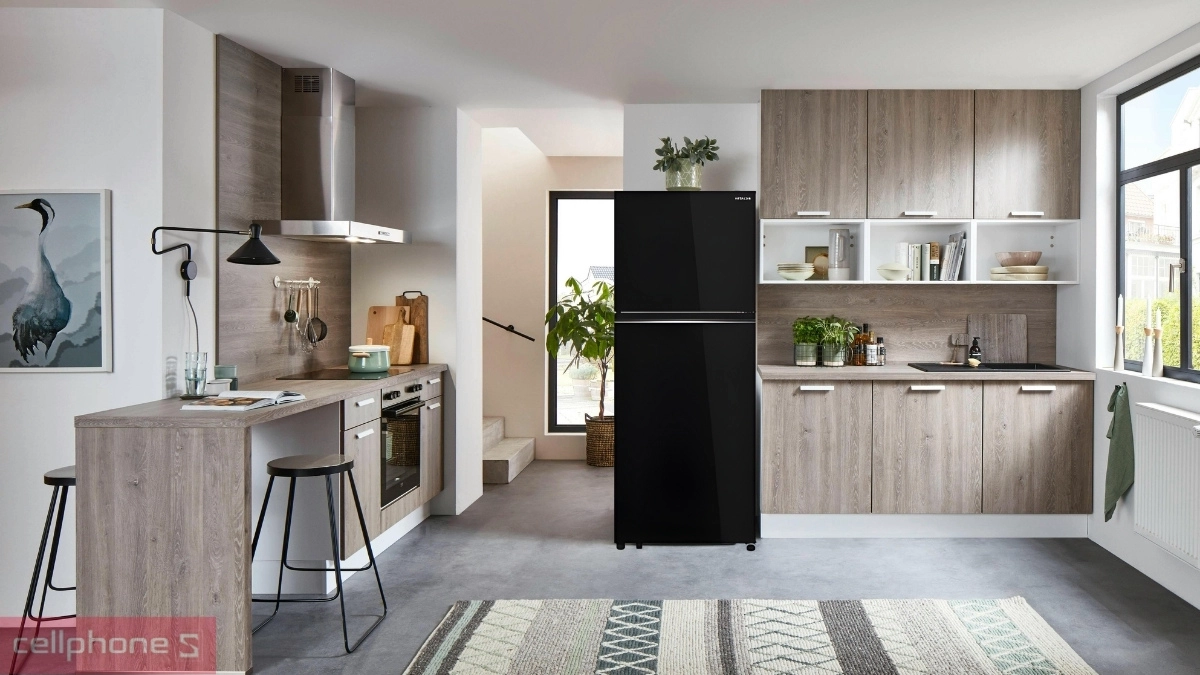 Thiết kế tủ lạnh Hitachi Inverter 409 lít HRTN6443SAGBKVN