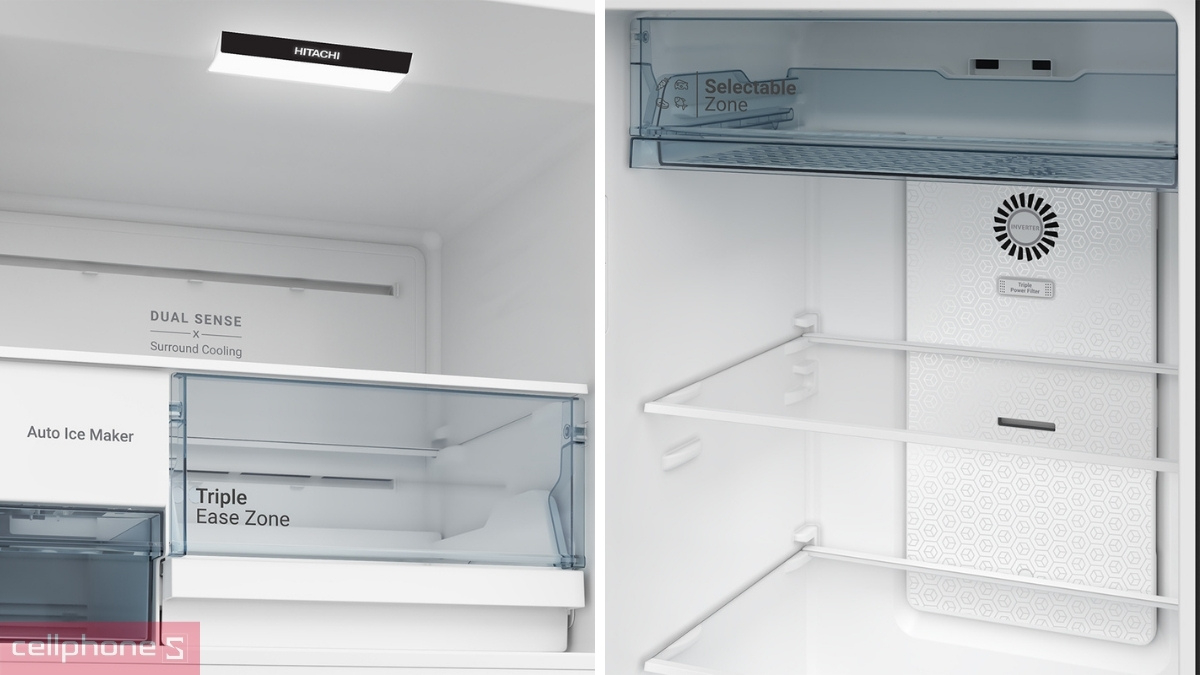Khả năng bảo quản mát và đông lạnh tủ lạnh Hitachi Inverter 409 lít HRTN6443SAGMGVN