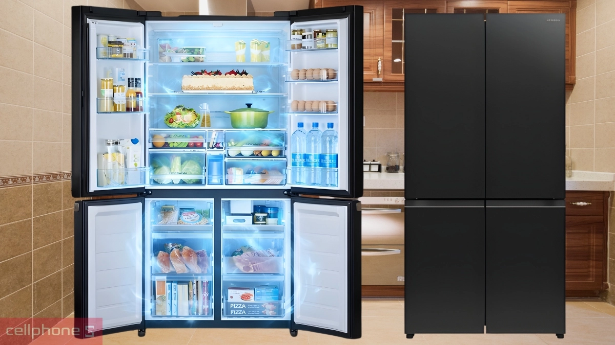 Dung tích Tủ lạnh Hitachi Inverter Multi Door 645 lít R WB700PGV4 GBK