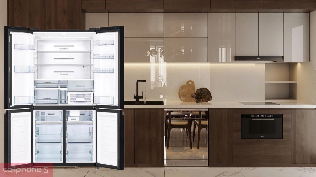 công nghệ Inverter tủ lạnh Hitachi Inverter Multidoor 645 lít R-WB700VGV4 GBK