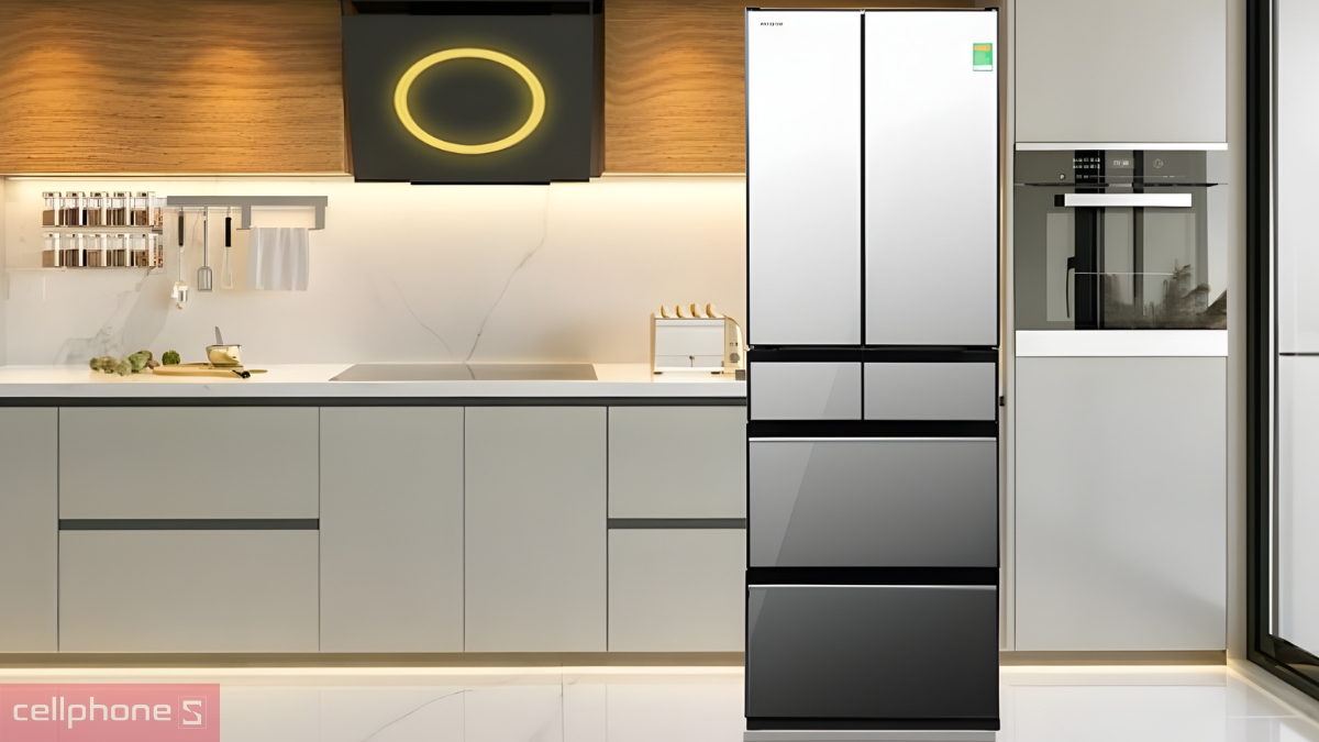 Thiết kế tủ lạnh Hitachi Inverter MultiDoor 520 lít (R-HW540RV X)