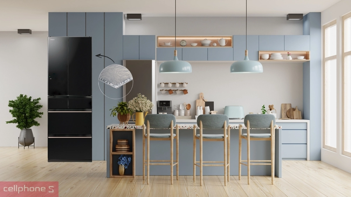 Tấm cách nhiệt VIP tủ lạnh Hitachi Inverter Multidoor 520 Lít R HW540RV XK