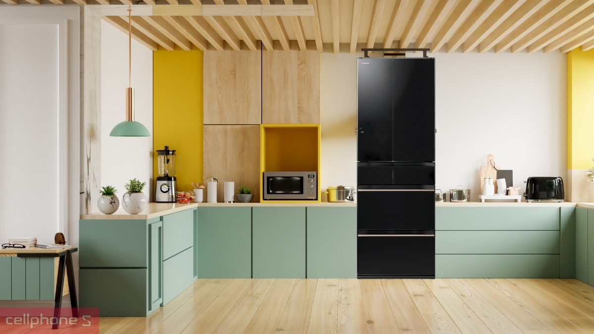 Thiết kế tủ lạnh Hitachi Inverter Multidoor 520 Lít R HW540RV XK