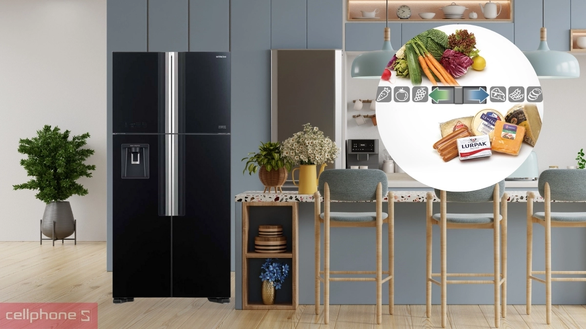 Công nghệ, chế độ làm lạnh hiện đại của tủ lạnh Hitachi Inverter Multidoor 540 lít (R-FW690PGV7X GBK)