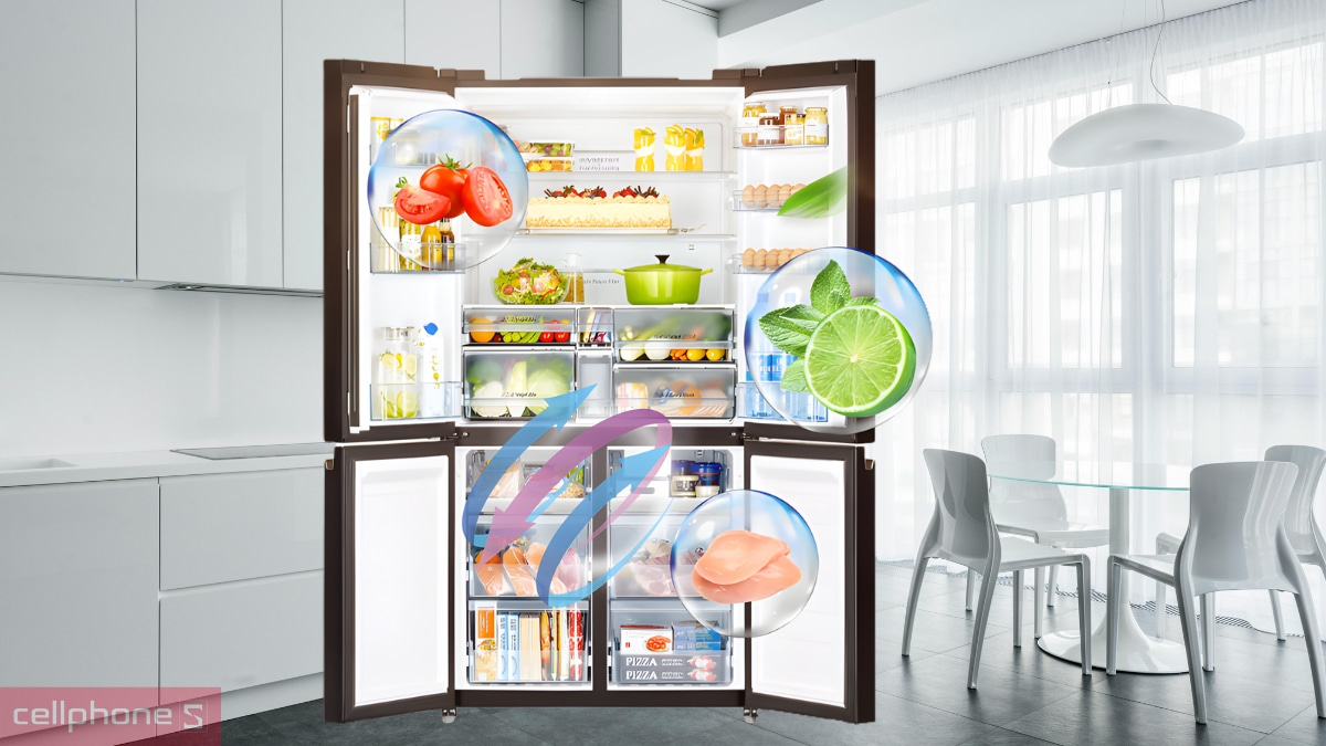 Công nghệ làm lạnh hiện đại của tủ lạnh Hitachi Inverter MultiDoor 569 lít (R-WB640PGV1 GMG)