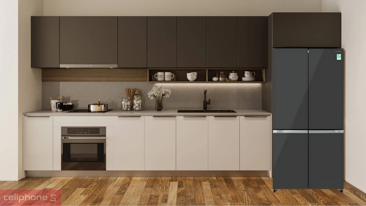 Thiết kế tủ lạnh Hitachi Inverter MultiDoor 569 lít (R-WB640PGV1 GMG)