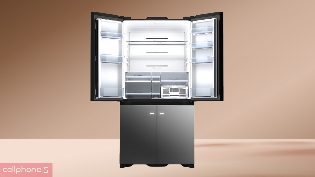 Cảm ứng thông minh trên tủ lạnh Hitachi Inverter Multidoor 569 lít R-WB640VGV0X Mir