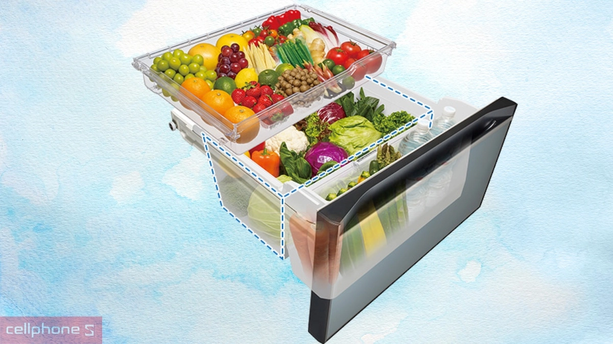 Khả năng bảo quản tối ưu của tủ lạnh Hitachi Inverter Multidoor 617 lít (R-HW620RV XK)