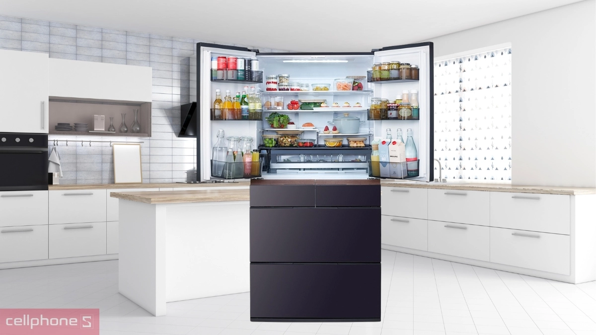 Dung tích tủ lạnh Hitachi Inverter Multidoor 670 lít R-GW670TV XM