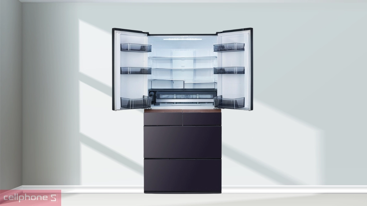 Tính năng tiện lợi tích hợp trên tủ lạnh Hitachi Inverter Multidoor 670 lít R-GW670TV XM