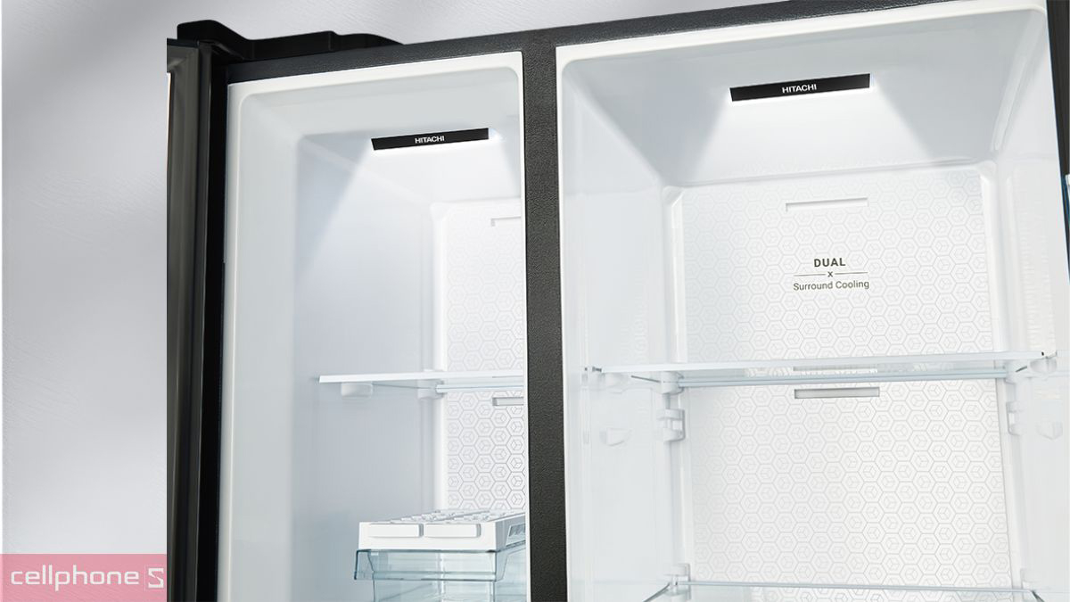 Dung tích tủ lạnh Hitachi Inverter Side By Side 656 Lít HRSN9713ESGBKVN