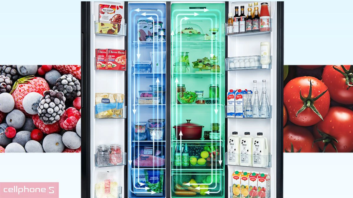 Công nghệ bảo quản trên tủ lạnh Hitachi Inverter Side By Side 656 Lít HRSN9713ESGBKVN