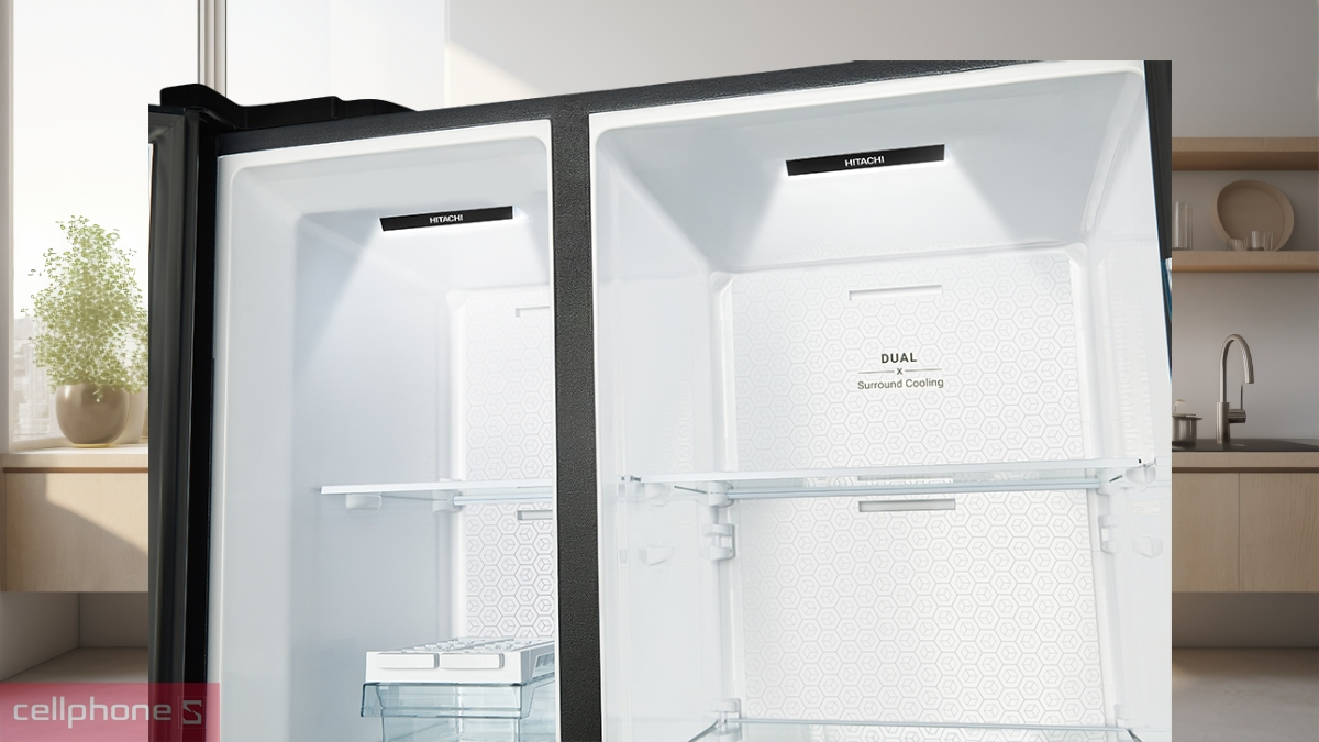 Công nghệ làm lạnh cao cấp của tủ lạnh Hitachi Inverter Side By Side 656 lít (HRSN9713ESMGWVN)