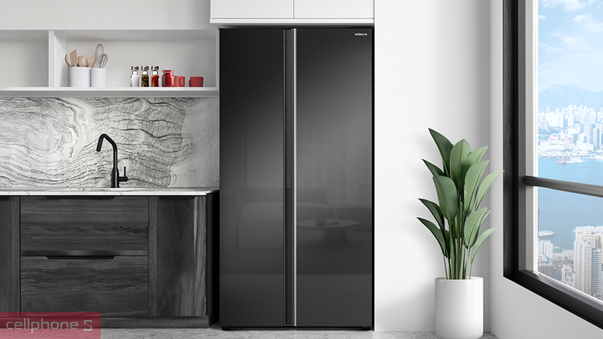 Dung tích tủ lạnh Hitachi Inverter Side by Side 656 lít HRSN9713ESUVN
