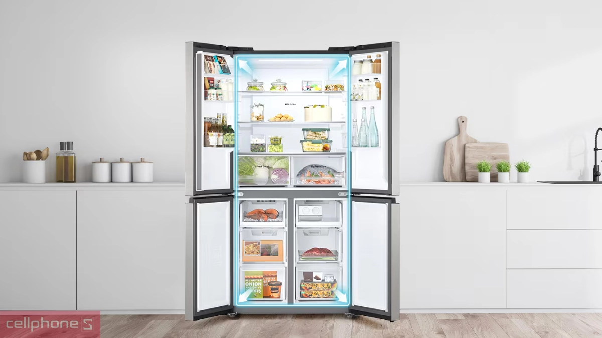 Dung tích tủ lạnh LG Inverter 474 lít Multi Door LFB47SVM