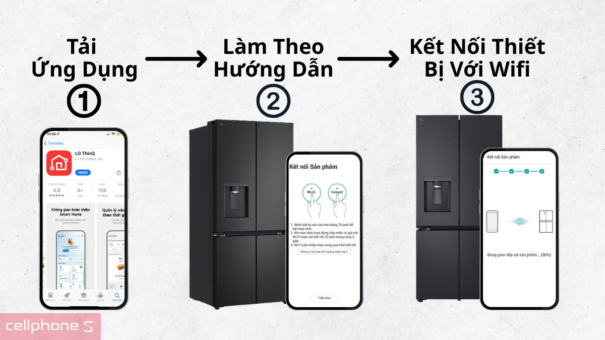 Hướng dẫn kết nối app với tủ lạnh LG Inverter 571 lít Multi Door LFD58BLMA chi tiết