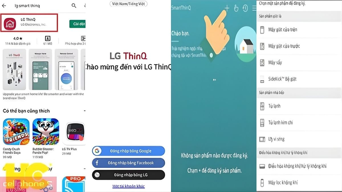 Hướng dẫn kết nối app với tủ lạnh LG inverter 575 lít multi door LFB58BLMA