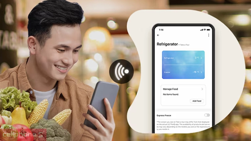 Hướng dẫn kết nối tủ lạnh LG Inverter LBB33BLM 335 lít với điện thoại