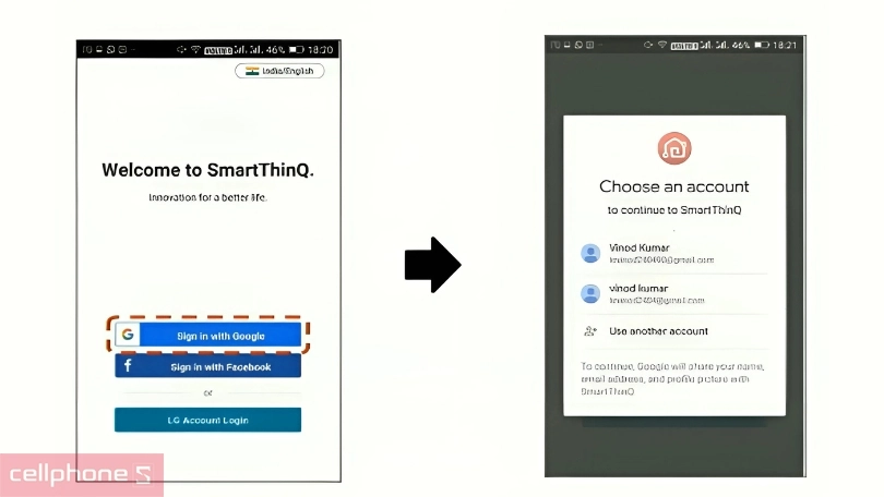 Hướng dẫn kết nối tủ lạnh LG Inverter LBD33BLMA 332 lít với điện thoại