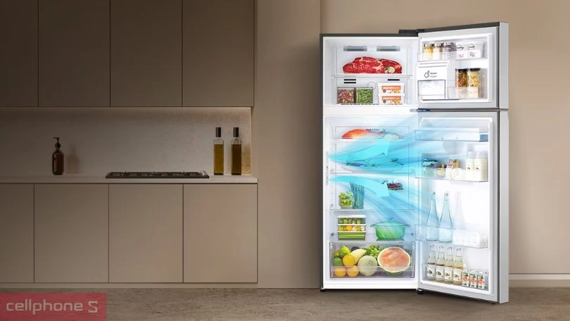 Hệ thống làm lạnh cao cấp của tủ lạnh LG Inverter LTD33BLM 332 lít