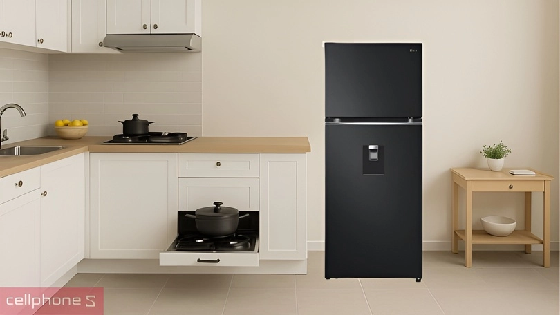 Ngăn bảo quản thực phẩm hiện đại của tủ lạnh LG Inverter LTD37BLM 374 lít