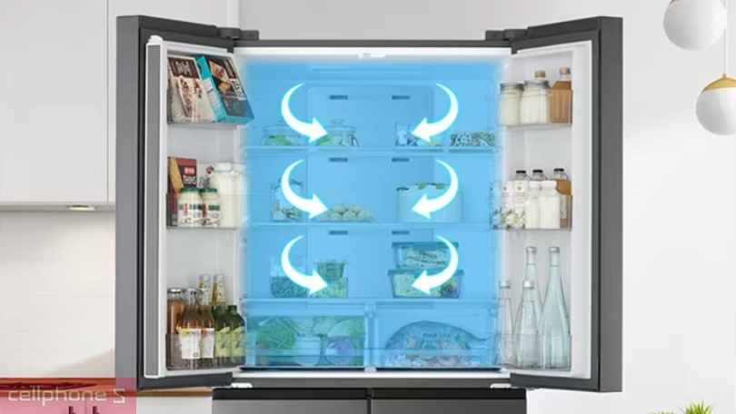 Hiệu quả làm lạnh của tủ lạnh LG Inverter Multi Door GR-B50BL 470 lít