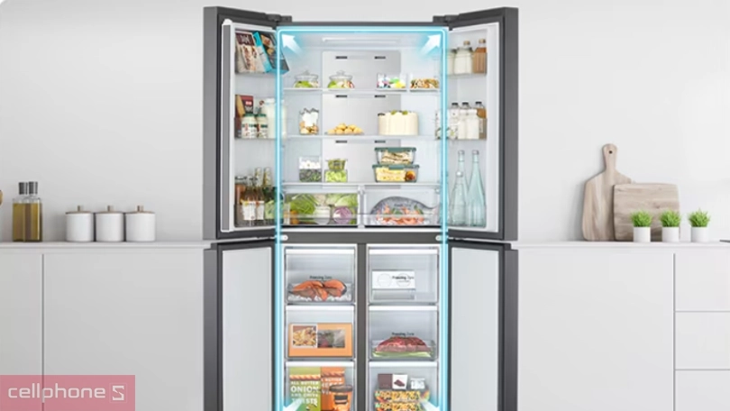 Thiết kế tủ lạnh LG Inverter Multi Door GR-B50BL 470 lít