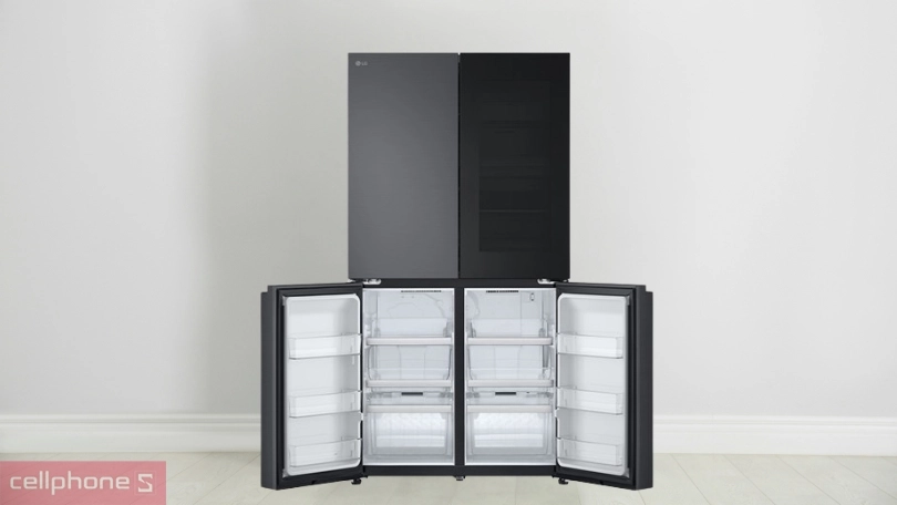 Thiết kế tủ lạnh LG Inverter Multi Door Instaview LFB66BLMI 666 lít