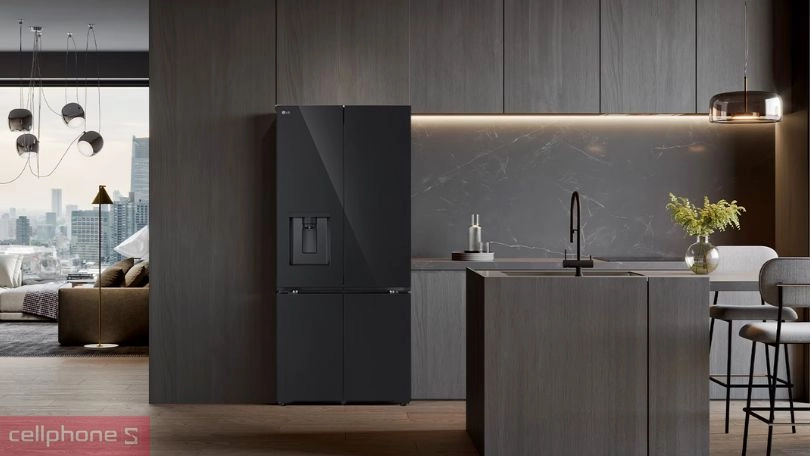 Thiết kế tủ lạnh LG Inverter Multidoor Instaview LFD61BLGA 617 lít