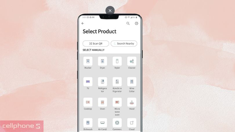Cách kết nối tủ lạnh LG Inverter Multidoor Instaview LFD61BLGA 617 lít với điện thoại