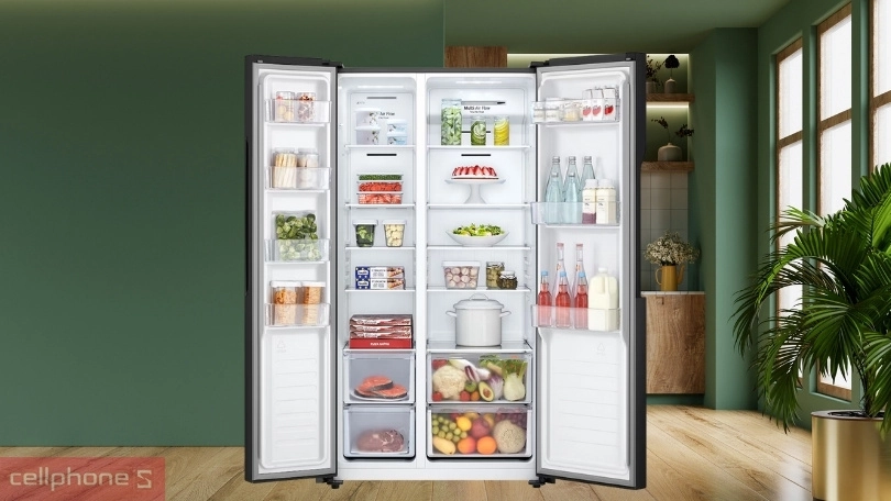 Khả năng tiết kiệm điện năng của tủ lạnh LG Inverter Side by Side GR-B256BL 519 Lít