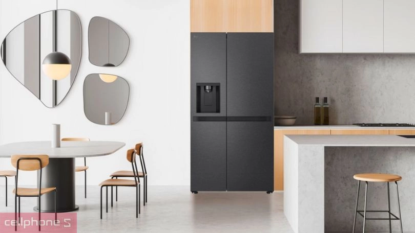 Thiết kế tủ lạnh LG Inverter Side By Side LSI63BLMA 641 lít