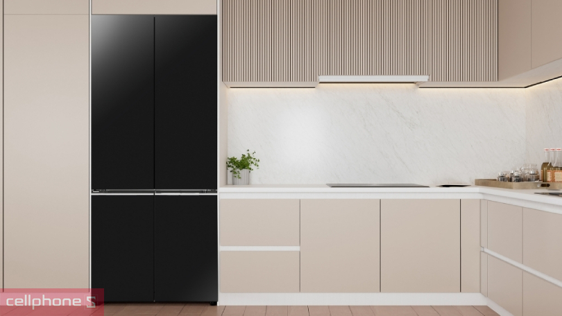 Thiết kế, chất liệu của tủ lạnh Panasonic Inverter Multidoor NR-X561BK-VN 510 lít