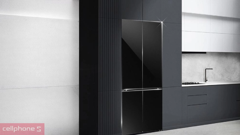 Dung tích, thiết kế cửa tủ của tủ lạnh Panasonic Inverter Multidoor NR-X561BK-VN 510 lít