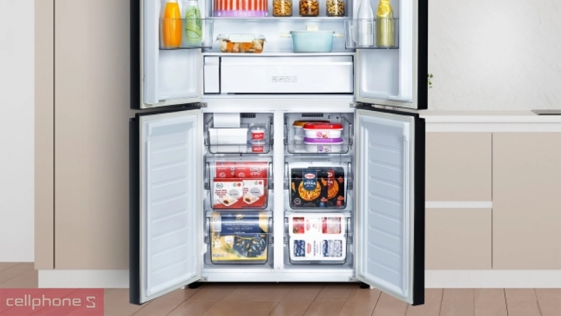 Độ ồn vận hành, khả năng tiết kiệm điện của tủ lạnh Panasonic Inverter Multidoor NR-X561BK-VN 510 lít