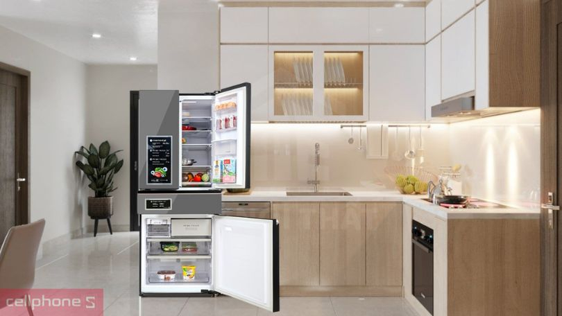 Dung tích, khả năng bảo quản của tủ lạnh Panasonic Inverter Multi Door NR-YW590YMMV 540 lít