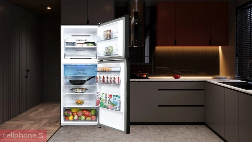 Dung tích chứa của tủ lạnh Panasonic Inverter NR-TL351VGMV 326 lít